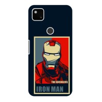 Чехол Супергерой Железный человек на Google Pixel 4a – Art Iron man