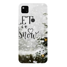 Новогодние, Праздничные Чехлы для Google Pixel 4a - 2024 год (Let it snow)