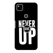 Силиконовый Чехол на Google Pixel 4a с картинкой Nike (Never Give UP)