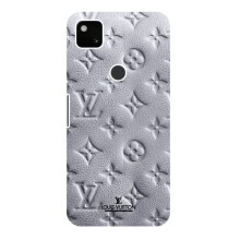 Текстурный Чехол Louis Vuitton для Гугл Пиксель 4а – Белый ЛВ