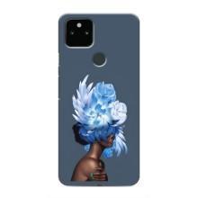 Чехлы (ART) Цветы на Google Pixel 5 (VPrint) (Цветы на голове)
