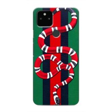 Чехлы ГУЧЧИ для Гугл Пиксель 5 (AlphaPrint) (Gucci змия)