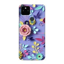 Чехлы с Цветами для Google Pixel 5 (VPrint) (Цветочный дизайн)