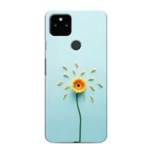 Чехлы с Цветами для Google Pixel 5 (VPrint) (Желтый цветок)
