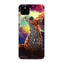 Чехлы с картинкой Лисички для Google Pixel 5 (VPrint) (Лисица в космосе)