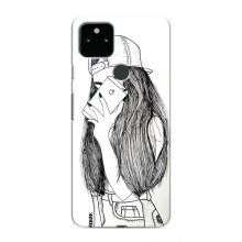 Чехол с печатью для Google Pixel 5 - (Мода) (AlphaPrint) (Фото девочки)