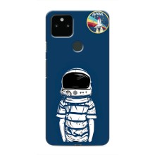 Чехол NASA для Google Pixel 5 (AlphaPrint) (Мальчик в шлеме)