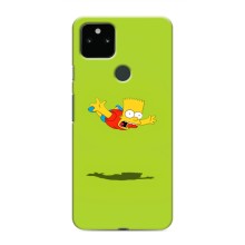 Чехол с Симпсонами для Google Pixel 5 (VPrint) (Барт Симпсон)