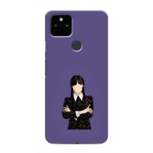 Чехлы Венсдей на Google Pixel 5 Уэнсдей (AlphaPrint) (Уэнздей в черном)