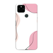 Чохол квітковий дизайн для Google Pixel 5 – Рожевий фон
