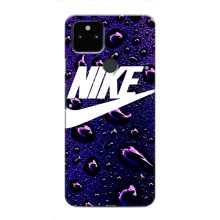 Чехол с логотипом Найк на Google Pixel 5 – Найк на фиолетовом