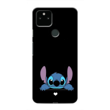 Чохол з принтом Стіч на Google Pixel 5 (Стіч на чорному)