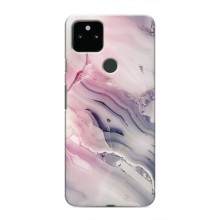 Мраморный чехол на Google Pixel 5 (VPrint) (Пурпурный Мрамор)