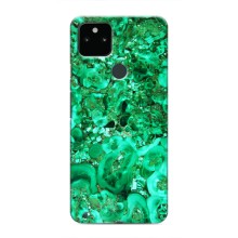 Мраморный чехол на Google Pixel 5 (VPrint) (Салатный Мрамор)