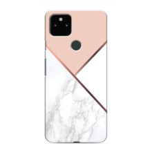 Мраморный чехол на Google Pixel 5 (VPrint) (Тройной мрамор)