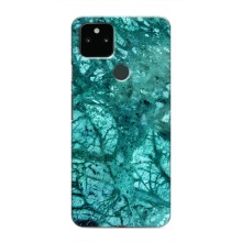Мраморный чехол на Google Pixel 5 (VPrint) (Зеленый мрамор)