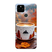 Чехол с уникальным дизайном «Осень с кофе» для Google Pixel 5 – Кофе на природе