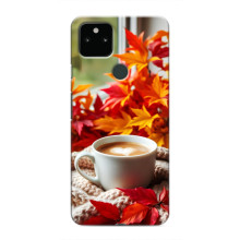 Чехол с уникальным дизайном «Осень с кофе» для Google Pixel 5