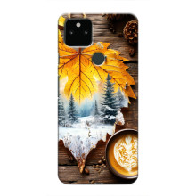 Чехол с уникальным дизайном «Осень с кофе» для Google Pixel 5 – Осенне-зимнее кофе