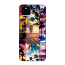 Силиконовый чехол с КАРТИНКАМИ лето для Google Pixel 5 (AlphaPrint) (Летний отпуск)