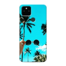 Силиконовый чехол с КАРТИНКАМИ лето для Google Pixel 5 (AlphaPrint) (Взгляд лето)