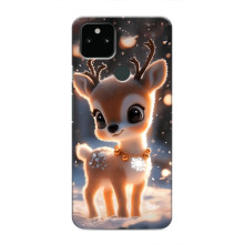 Яркий чехол для Google Pixel 5 с Зимними Оленятами – Оленёнок