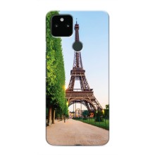 Чехол Эйфелева Башня для Google Pixel 5a 5G - (AlphaPrint) (Дорога в Париж)