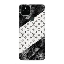 Чехол Стиль Louis Vuitton на Google Pixel 5a 5G (LV на белом)