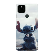 Чохол з малюнком Стіч для Google Pixel 5a 5G – Стіч з квіткою
