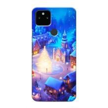 Рождественские Чехлы для Google Pixel 5a 5G (VPrint) (Рождественский город)