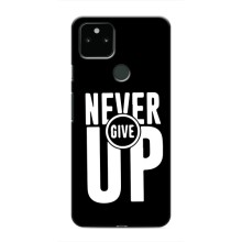 Силиконовый Чехол на Google Pixel 5a 5G с картинкой Nike (Never Give UP)