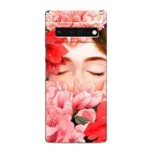 Чехлы (ART) Цветы на Google Pixel 6 Pro (VPrint) (Глаза в цветах)