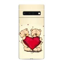 Чехлы для любимой на Гугл Пиксель 6 Про (VPrint) (Медвежонки)