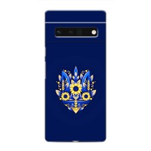 Чохли для Google Pixel 6 Pro Укр. Символіка (AlphaPrint) (Квітковий Герб)