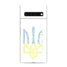 Чохли для Google Pixel 6 Pro Укр. Символіка (AlphaPrint) (Герб з букв)