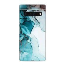 Чехол для Гугл Пиксель 6 Про - с принтом (Дизайнерские) (AlphaPrint) (Бирюзовый мрамор)