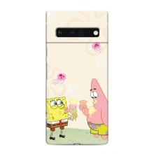 Чехол Губка Боб для Гугл Пиксель 6 Про (Патрик и Боб)