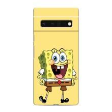 Чехол Губка Боб для Гугл Пиксель 6 Про (Веселый Спанч Боб)