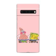 Чехол Губка Боб для Гугл Пиксель 6 Про (За партой)