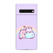 Чохол на Гугл Піксель 6 Про з Котиками (VPrint) (Радужний котик)