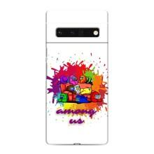 Чехол Амонг Ас для Google Pixel 6 Pro (AlphaPrint) (Яркий АмонгАс)