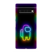Чехол Амонг Ас для Google Pixel 6 Pro (AlphaPrint) (Яркий скин)