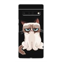 Чохол з принтом для Google Pixel 6 Pro (AlphaPrint) Модні коти (Сумний кіт)