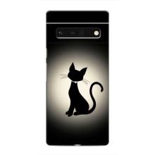Чохол з принтом для Google Pixel 6 Pro (AlphaPrint) Модні коти (Силует котика)