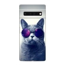 Чохол з принтом для Google Pixel 6 Pro (AlphaPrint) Модні коти (Стильний кіт)