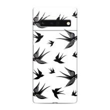 Чехол с птицами на Google Pixel 6 Pro (VPrint) (Ласточки)