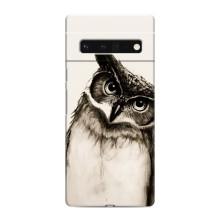Чехол с птицами на Google Pixel 6 Pro (VPrint) (Сова)