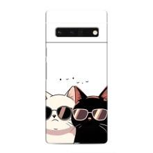 Чохол з малюнком кіт на Google Pixel 6 Pro – Коти в окулярах