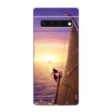 Чехол с мультфильмом Моана Google Pixel 6 Pro (Моана в море)