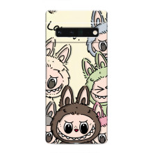 Чехол с Лабубу на Google Pixel 6 Pro (Коллаж Лабубу)